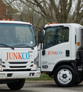 JUNKCO+ franchise costs and fees image of junk hauling trucks