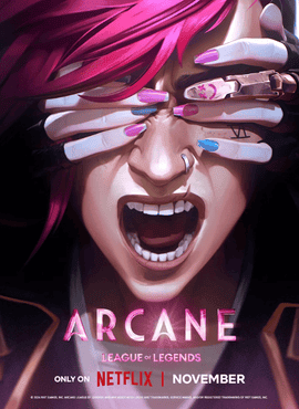 Poster Arcane, anciens élèves d'Objectif 3D au générique de la série Netflix, école design graphique Montpellier & Angoulême.