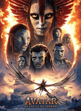 Poster Avatar 3 de Feu et de Cendres, anciens élèves d'Objectif 3D au générique du film, école design graphique Montpellier.