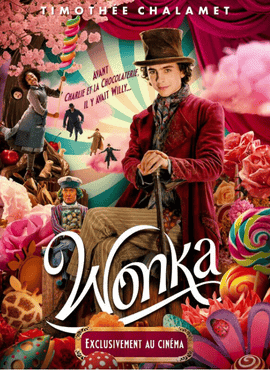 Poster wonka, anciens élèves d'Objectif 3D au générique du film, école design graphique Montpellier & Angoulême.