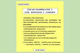 Σχέδιο Μαθήματος 1 στις κρούσεις Γ Λυκείου