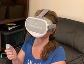 Me using the PainCareVR Oculus headset