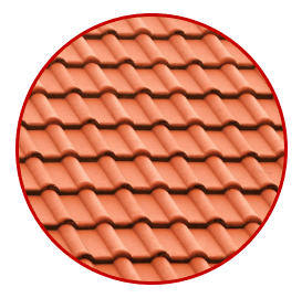 Tile roof cross section