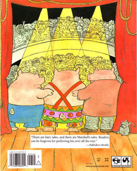 James Marshall, The Three Little Pigs (1989): back cover (paperback edition, 1996)