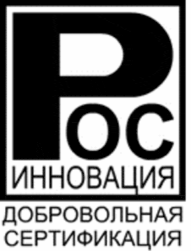 Лого системы «Система добровольной сертификации организаций, проектов, технологий, продукции и услуг «РосИнновация»»