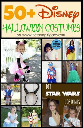 50+ Disney Halloween Costume ideas as seen on www.thefarmgirlgabs.com.