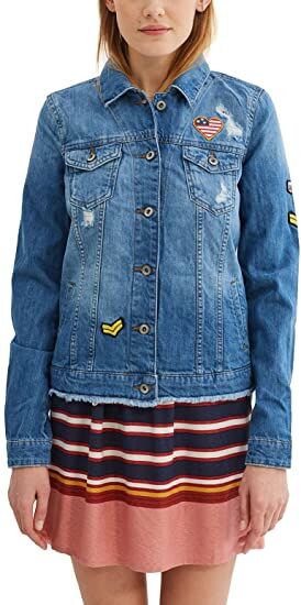 Jeansjacke mit Patches edc by Esprit