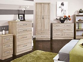 Welcome Furniture Dorset 2ft6  2 Drawer Mirror Wardrobe