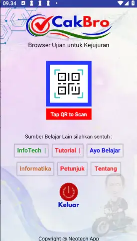 Browser ujian android anti curang CakBro