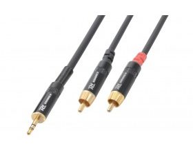 POWER DINAMICS Cable 3.5 Stereo- 2xRCA Male 1.5m
