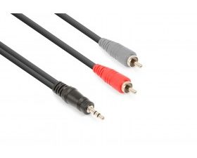 VONYX   Cable 3.5mm Stereo- 2x RCA Male 1.5m