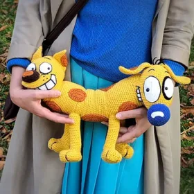 CatDog-inspired crochet pattern – detailed amigurumi double character toy PDF tutorial with step-by-step instructions by Monoxatoys