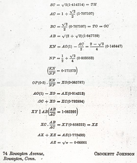 Crockett Johnson, algebraic proof from the Mathematical Gazette (1970)