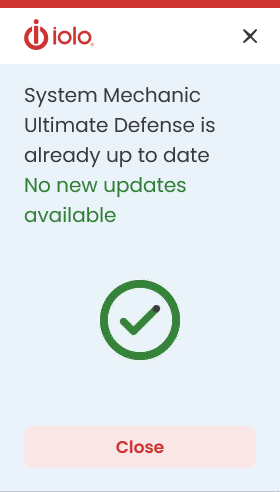 System Mechanic - No new updates available