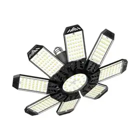 LAMLAMCK 210W LED Garagenleuchte mit verstellbaren Panels für Werkstatt