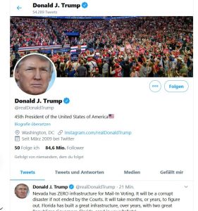 Der vielleicht berühmteste Twitterer aller Zeiten (Screenshot)