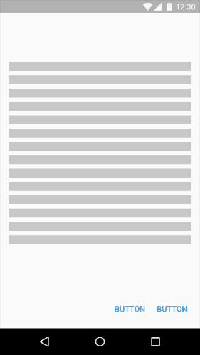 botones planos en app android