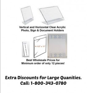 clear plastic sign holders