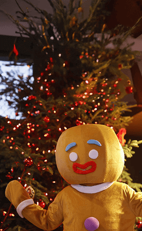 Gingerbread Man Mascot at Mohonk Mountain House