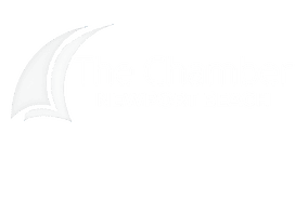 The Chamber Newport Beach logo white