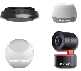 Syncrow smart sensors and security camera devices.