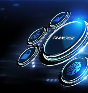 conceptual image of the franchise business system