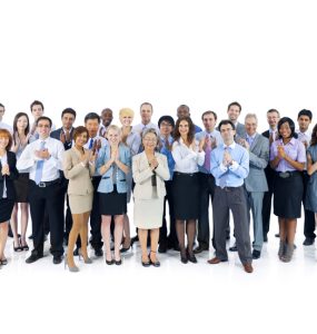 a group of highly satisfied franchisees