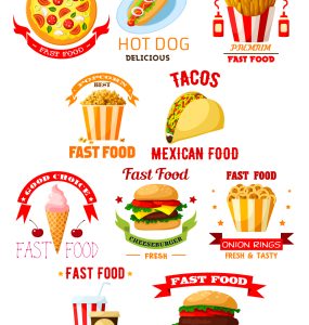 image of food items typically served at fast food franchises