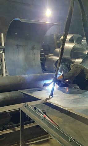 Вальцовка обечаек большого диаметра