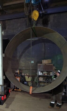 Вальцовка обечаек большого диаметра