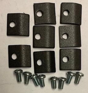 Glass Clips & Screw Kit for MagnuM Doors (8 clips & screws) - Order from Mountain View Hearth Products at www.stove-parts-unlimited.com, 406-272-9850