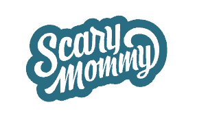 Scary Mommy logo in blue text on a white background, representing a parenting and family-focused brand.