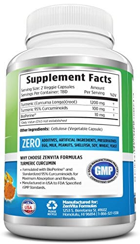 Turmeric Curcumin with Bioperine & 95% Curcuminoids - 200 Capsules, 1300 mg Per Serving, 100% Natural Premium Extract, Powerful Joint Support, Inflammation & Pain Relief Supplement - Image 4