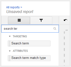 adwords search term report