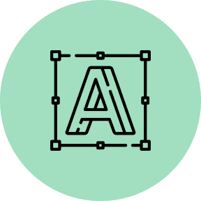 Web Development and Design Caps A Icon