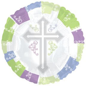 18" Cross Blessings Foil Balloon - 114690 - 1 PC