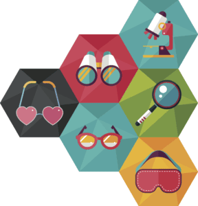 Six looking glasses