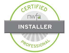 J and J Hardwood Flooring NWFA installer certification badge