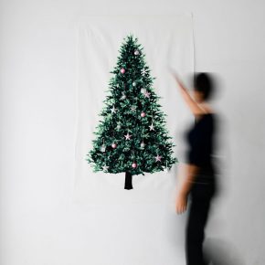 タペストリー型のウォールツリー : Christmas Tree Tapestry