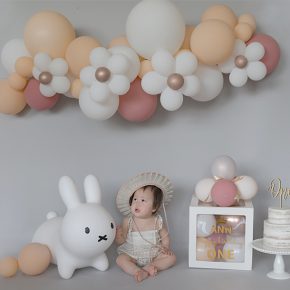 Miffy Themed 1st Birthday : ミッフィーとお花バルーンのファーストバースデー