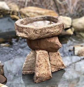 Natural Rock Bird Bath