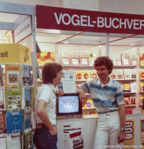 Hannes, Christian und das C64 Buch - am Stand vom Vogel-Verlag
