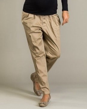 Бежевые брюки для беременных Mary