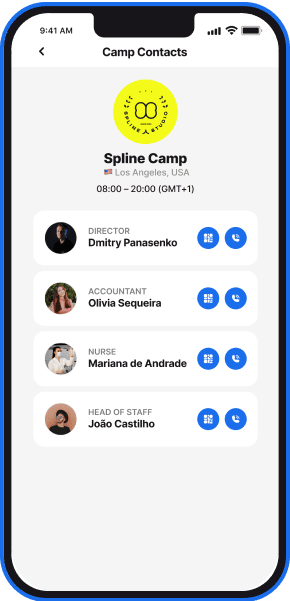 Free mobile app for parents: Summer Camp info page