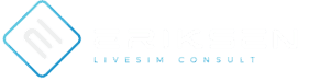 Eriksen LiveSim Consult logo featuring a blue horizontal design for branding and recognition.