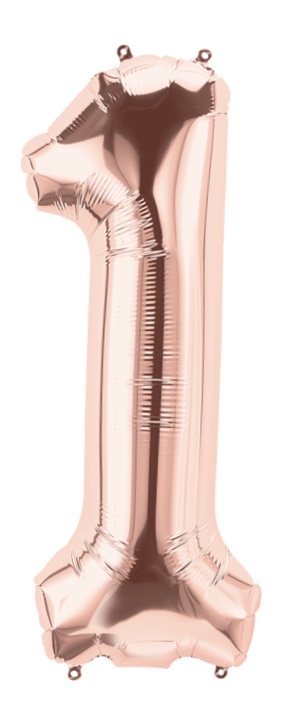 34 Inch  Number 1 - Rose Gold