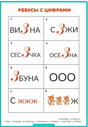 ребусы с числами, ребусы с цифрами