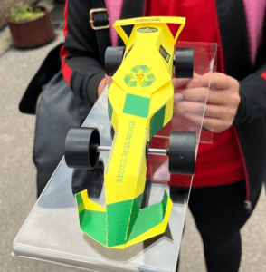 F1 in schools, showcasing the winning design