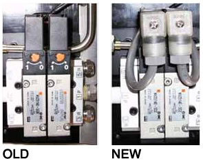 Image of solenoid valves (made by SMC) for the TOUGH GUN™ Reamer