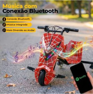 Triciclo Infantil Elétrico Drift LED Bluetooth